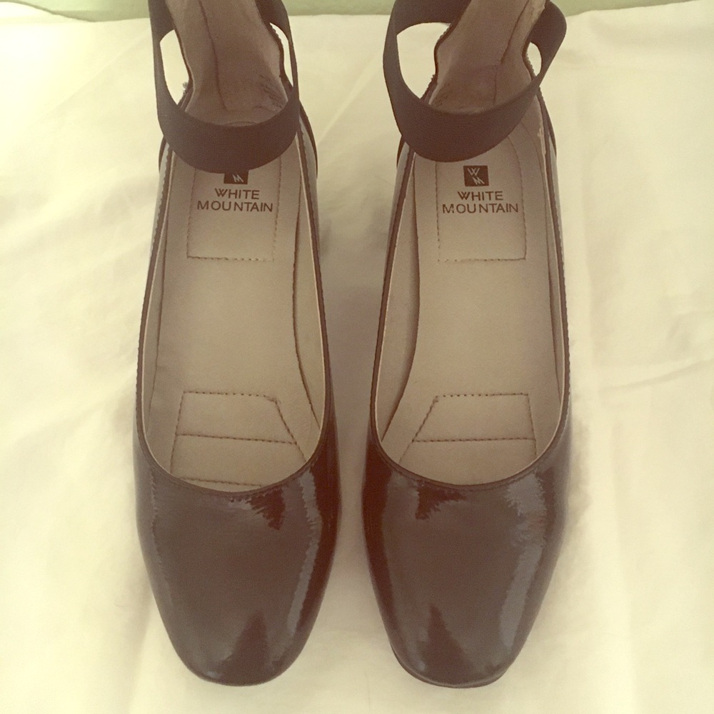 Black patent heels